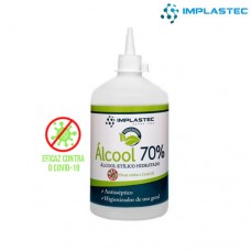Álcool Etílico 70% Hidratado Bico Aplicador Implastec 500ml